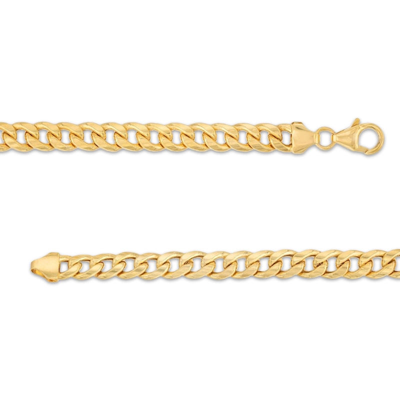 Main Image 2 of 5.7mm Curb Chain Necklace & Bracelet Set Semi-Solid 10K Yellow Gold