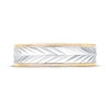 Thumbnail Image 3 of Men's Engraved Wedding Band 10K Two-Tone Gold 6mm