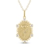 Thumbnail Image 1 of Iris Birth Flower Diamond Necklace 1/10 ct tw 10K Yellow Gold 18"