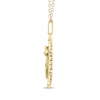 Thumbnail Image 3 of Iris Birth Flower Diamond Necklace 1/10 ct tw 10K Yellow Gold 18"
