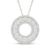 Thumbnail Image 1 of Diamond Open Circle Necklace 1/5 ct tw Sterling Silver 18"