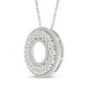 Thumbnail Image 2 of Diamond Open Circle Necklace 1/5 ct tw Sterling Silver 18"