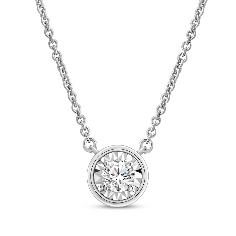 Main Image 2 of KAY Lab-Grown Diamonds Round-Cut Solitaire Necklace & Stud Earrings Set 1/2 ct tw Sterling Silver