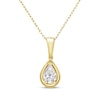 Thumbnail Image 1 of KAY Lab-Grown Diamonds Pear-Shaped Solitaire Necklace 1/2 ct tw 10K Yellow Gold 18" (F/SI2)