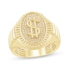 Thumbnail Image 1 of Men's Diamond Accent Dollar Sign Ring 10K Yellow Gold