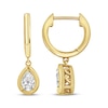 Thumbnail Image 1 of KAY Lab-Grown Diamonds Pear-Shaped Solitaire Dangle Hoop Earrings 1/2 ct tw 10K Yellow Gold (F/SI2)
