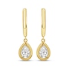 Thumbnail Image 2 of KAY Lab-Grown Diamonds Pear-Shaped Solitaire Dangle Hoop Earrings 1/2 ct tw 10K Yellow Gold (F/SI2)
