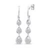 Thumbnail Image 1 of Memories Moments Magic Multi-Diamond Graduated Teardrop Earrings 1/6 ct tw 10K White Gold