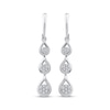 Thumbnail Image 2 of Memories Moments Magic Multi-Diamond Graduated Teardrop Earrings 1/6 ct tw 10K White Gold