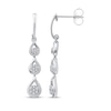 Thumbnail Image 3 of Memories Moments Magic Multi-Diamond Graduated Teardrop Earrings 1/6 ct tw 10K White Gold