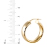 Thumbnail Image 4 of Bold Hoop Earrings 24K Yellow Gold Vermeil Sterling Silver 25mm