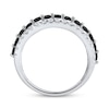 Thumbnail Image 2 of Adore Black & White Diamond Anniversary Ring 1 ct tw 14K White Gold