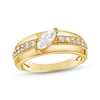 Thumbnail Image 1 of Marquise-Cut Lab-Grown Diamond Fashion Ring 1/2 ct tw 24K Yellow Gold Vermeil Sterling Silver