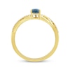 Thumbnail Image 3 of American Blue Sapphire & Diamond Ring 1/15 ct tw 10K Yellow Gold