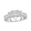 Thumbnail Image 1 of Memories Moments Magic Princess-Cut Diamond Three-Stone Engagement Ring 1 ct tw 10K White Gold