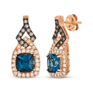Le Vian Cushion-Cut London Blue Topaz Drop Earrings 7/8 ct tw