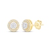 Thumbnail Image 1 of Diamond Halo Stud Earrings 1/4 ct tw 10K Yellow Gold