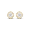 Thumbnail Image 2 of Diamond Halo Stud Earrings 1/4 ct tw 10K Yellow Gold