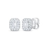 Thumbnail Image 1 of KAY Lab-Grown Diamonds Emerald-Cut Octagon Frame Stud Earrings 5/8 ct tw 10K White Gold