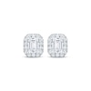 Thumbnail Image 2 of KAY Lab-Grown Diamonds Emerald-Cut Octagon Frame Stud Earrings 5/8 ct tw 10K White Gold