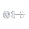 Thumbnail Image 3 of KAY Lab-Grown Diamonds Emerald-Cut Octagon Frame Stud Earrings 5/8 ct tw 10K White Gold