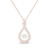 Thumbnail Image 1 of Unstoppable Love Lab-Grown Diamond Twist Frame Necklace 1/3 ct tw 10K Rose Gold 19"