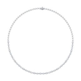 KAY Lab-Grown Diamonds Marquise, Oval, Pear & Emerald-Cut Necklace 5 ct tw 14K White Gold 18"