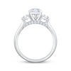 Thumbnail Image 2 of Adore Heirloom Pear-Shaped & Round-Cut Diamond Three-Stone Engagement Ring 1-1/2 ct tw 18K White Gold