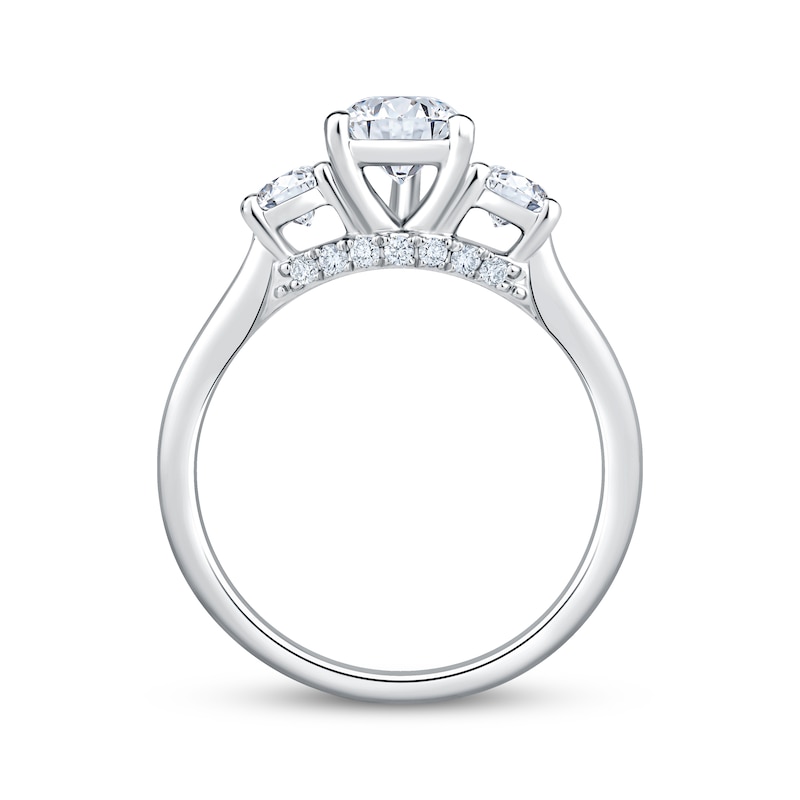 Main Image 2 of Adore Heirloom Pear-Shaped & Round-Cut Diamond Three-Stone Engagement Ring 1-1/2 ct tw 18K White Gold