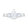 Thumbnail Image 3 of Adore Heirloom Pear-Shaped & Round-Cut Diamond Three-Stone Engagement Ring 1-1/2 ct tw 18K White Gold