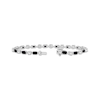 Thumbnail Image 2 of Emerald-Cut Black Onyx & White Lab-Created Sapphire Bracelet Sterling Silver 7.5"