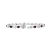 Thumbnail Image 2 of Pear-Shaped Garnet & White Lab-Created Sapphire Bracelet Sterling Silver 7.5"