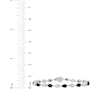 Thumbnail Image 3 of Pear-Shaped Black Onyx & White Lab-Created Sapphire Bracelet Sterling Silver 7.5"
