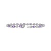Thumbnail Image 2 of Oval-Cut Amethyst & White Lab-Created Sapphire Bracelet Sterling Silver 7.5"