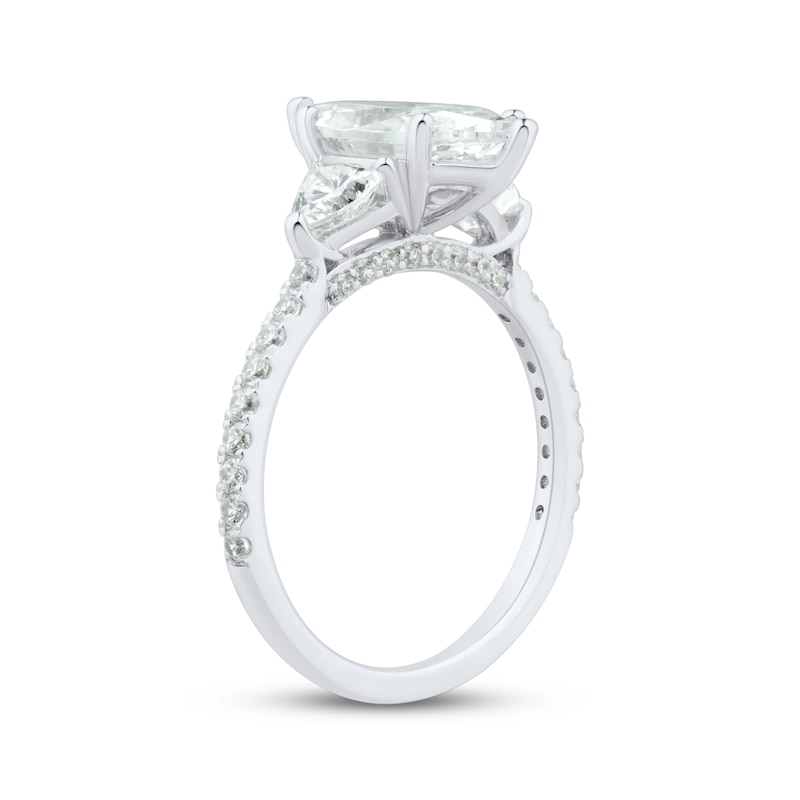 Main Image 2 of Memories Moments Magic Marquise-Cut Lab-Grown Diamond Three-Stone Engagement Ring 2-3/4 ct tw 14K White Gold