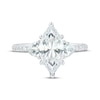 Thumbnail Image 3 of Memories Moments Magic Marquise-Cut Lab-Grown Diamond Three-Stone Engagement Ring 2-3/4 ct tw 14K White Gold