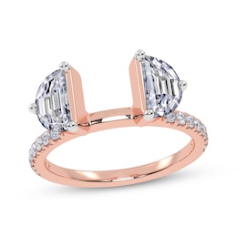Adore Lab-Grown Diamonds Half Moon-Shaped Enhancer Ring 1-1/8 ct tw 14K Rose Gold