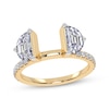 Thumbnail Image 1 of Adore Lab-Grown Diamonds Half Moon-Shaped Enhancer Ring 1-1/8 ct tw 14K Yellow Gold