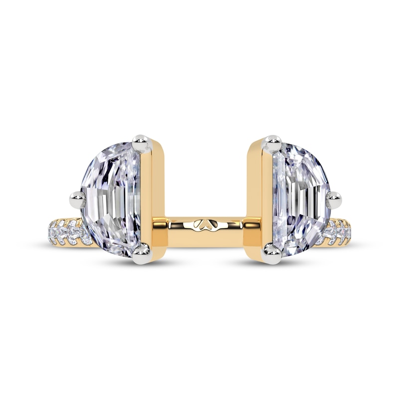 Main Image 4 of Adore Lab-Grown Diamonds Half Moon-Shaped Enhancer Ring 1-1/8 ct tw 14K Yellow Gold