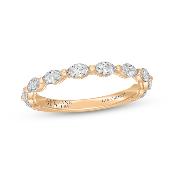 Neil Lane Artistry Marquise-Cut Lab-Grown Diamond Anniversary Band 3/4 ct tw 14K Yellow Gold