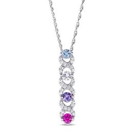Birthstone Family & Mother's Necklace (2-4 Stones)