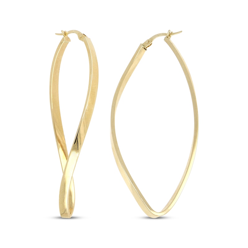 Main Image 1 of Twist Hoop Earrings 14K Yellow Gold 25mm