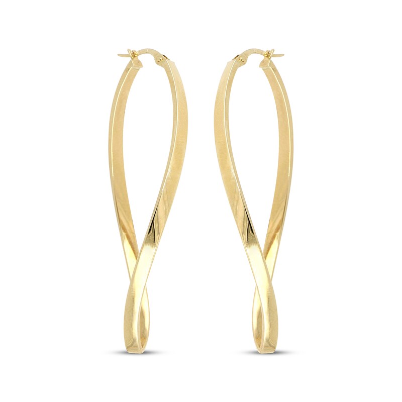 Main Image 2 of Twist Hoop Earrings 14K Yellow Gold 25mm