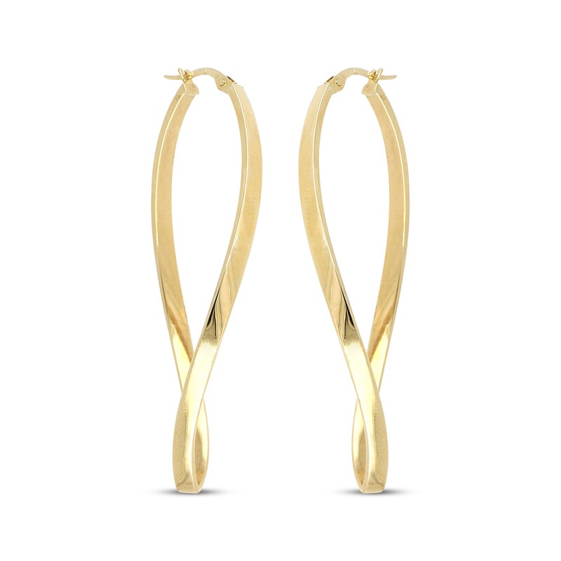 Twist Hoop Earrings 14K Yellow Gold