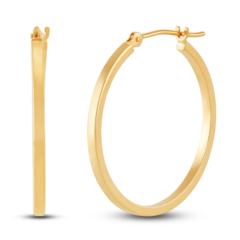 Hoop Earrings 14K Yellow Gold 25mm