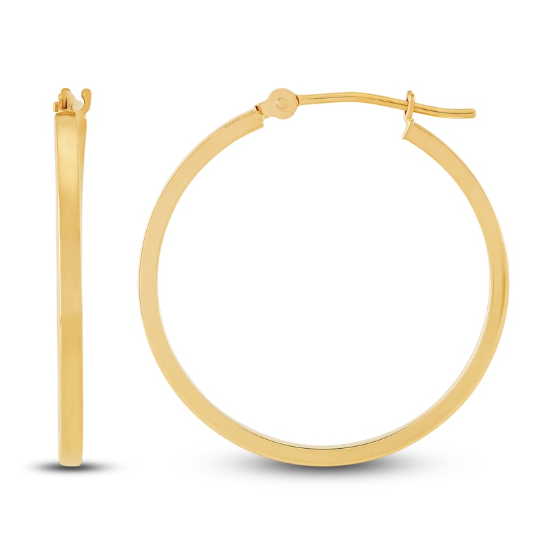 Hoop Earrings 14K Yellow Gold 25mm