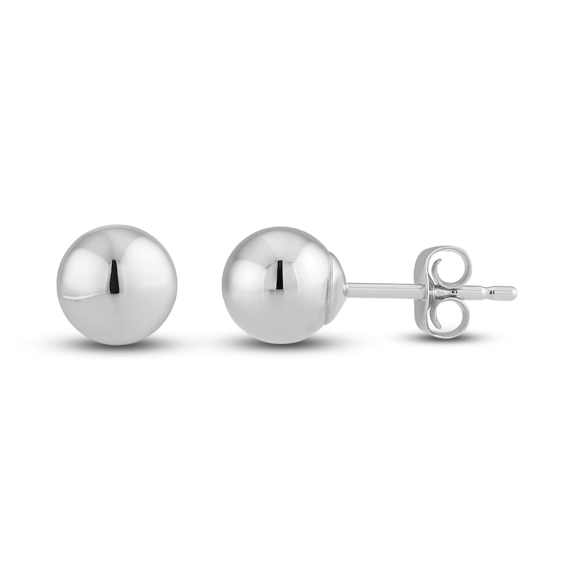 Ball Stud Earrings 14K White Gold 6mm | Kay Outlet