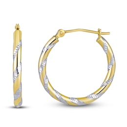Hoop Earrings 14K Yellow Gold 20mm