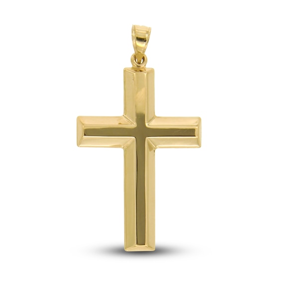 Men's Cross Pendant 14K Yellow Gold