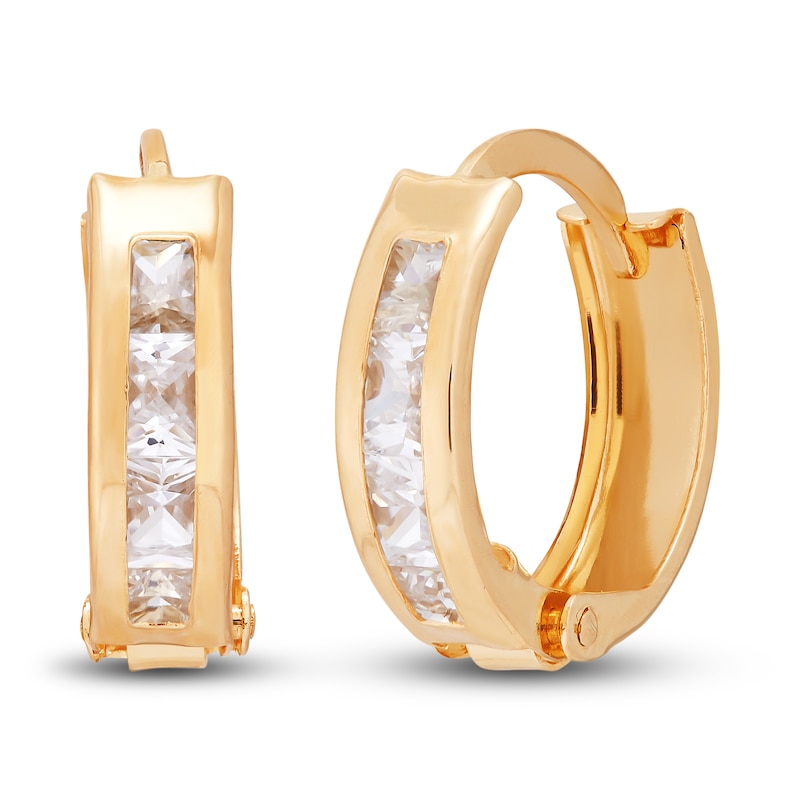 Children's Cubic Zirconia Hoop Earrings 14K Yellow Gold | Kay Outlet